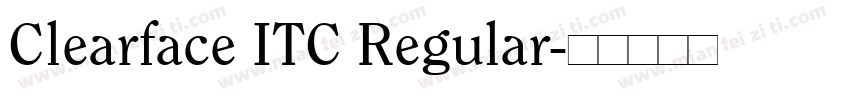 Clearface ITC Regular字体转换